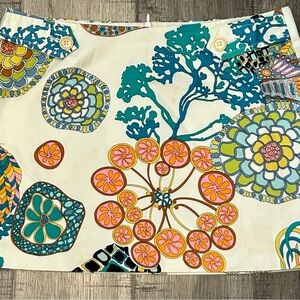 Floral Patterned Skirt with Button Details